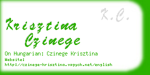 krisztina czinege business card